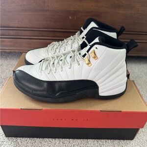 Nike White and Black High-Tops with Gold Accents